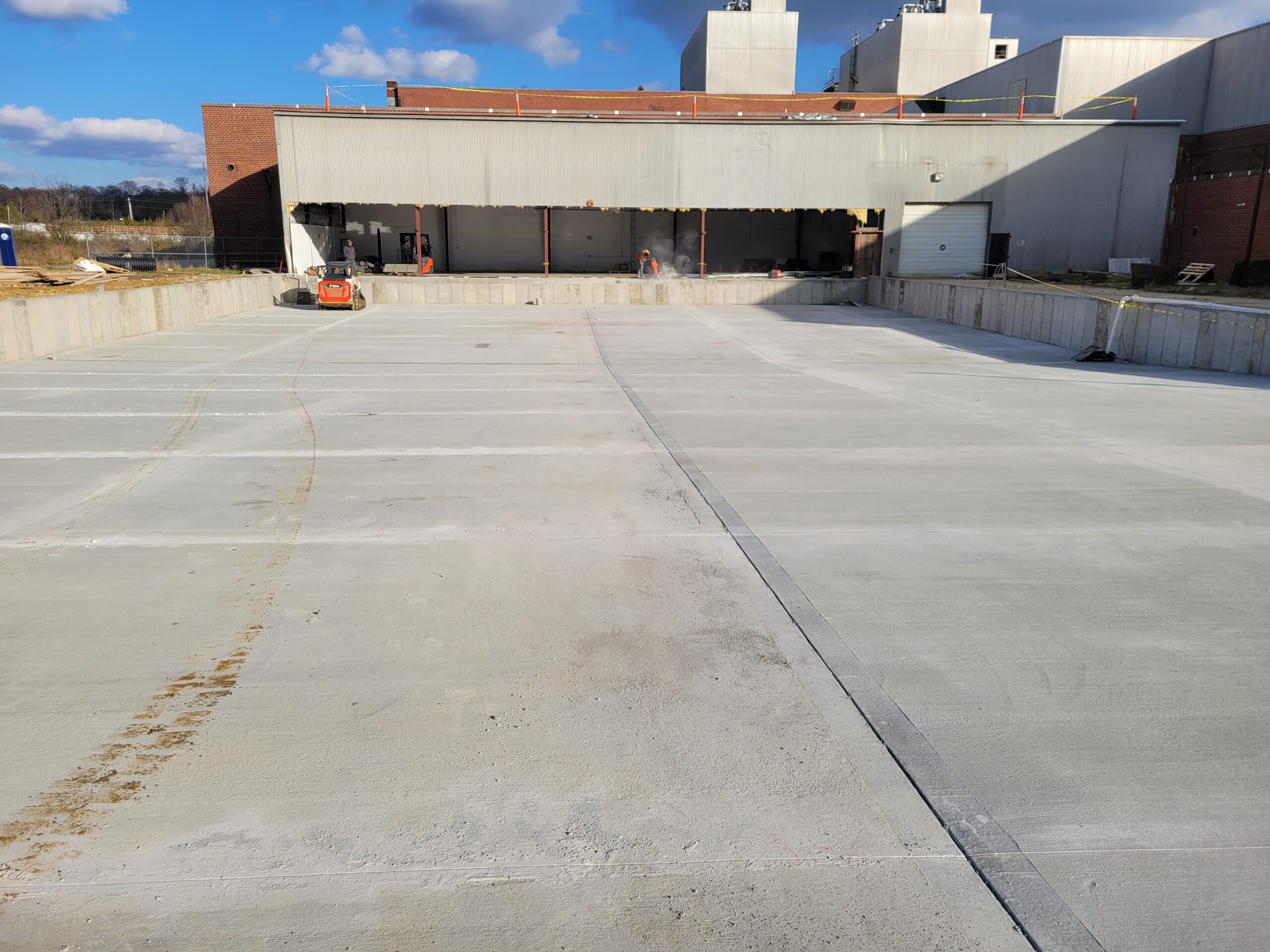 concrete loading dock parking apron